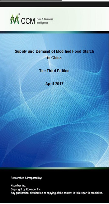Supply and Demand of Modified Food Starch in China